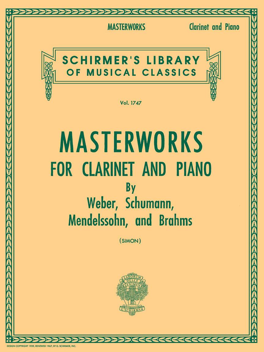Masterworks for Clarinet and Piano