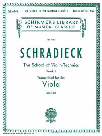 Schradieck School of Violin Technics, Op. 1 - Book 1 Viola Method