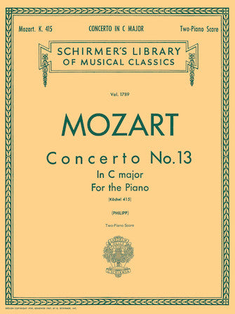 Mozart Concerto No. 13 in C, K. 415 for Piano