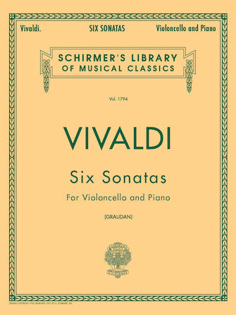 Vivaldi 6 Sonatas Cello and Piano