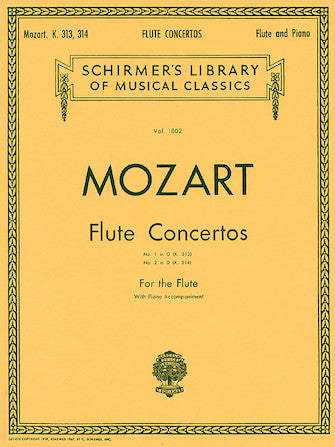 Mozart Concerto No. 1 in G Major, K313/Concerto No. 2 in D Majore, K314