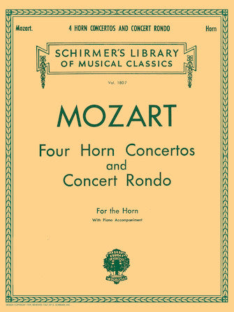 Mozart Four Horn Concertos and Concert Rondo