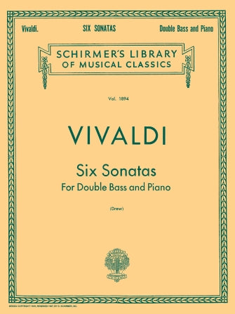 Vivaldi Six Sonatas Double Bass and Piano