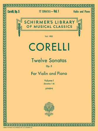 Corelli Twelve Sonatas, Op. 5 - Volume 1 Violin and Piano