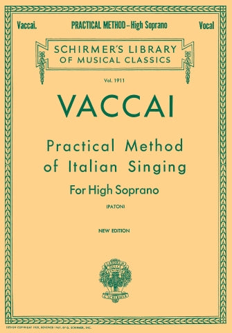 Vaccai Practical Method of Italian Singing High Soprano