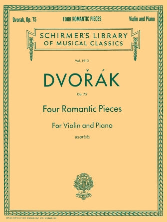 Dvořák: Four Romantic Pieces, Op. 75