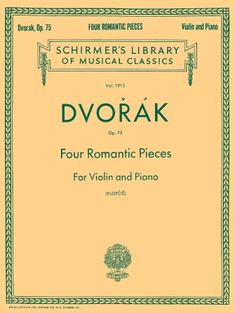 Dvorák Four Romantic Pieces, Op. 75