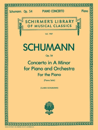 Schumann Concerto in A Minor, Op. 54, Solo Only