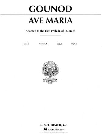 Gounod Ave Maria Medium High Voice in F