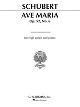 Schubert Ave Maria Medium High Voice in B-Flat
