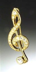 Treble Clef Brooch