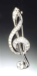 Treble Clef Brooch