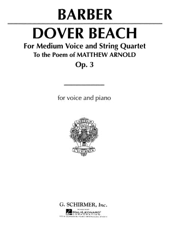 Barber Dover Beach Op 3 Medium Voice and Piano