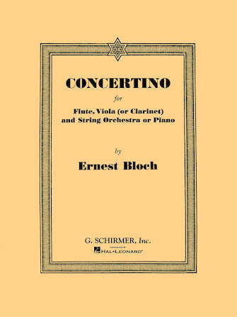 Bloch Concertino for Flute, Viola and String Orchestra