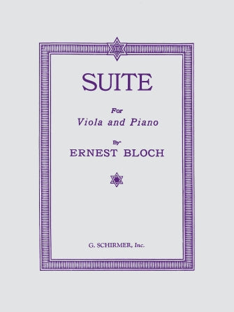 Bloch Suite Viola and Piano