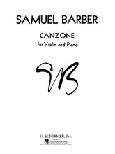 Barber: Canzone Violin and Piano