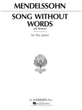 Mendelssohn Song Without Words Piano Solo