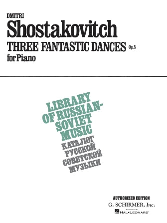 Shostakovich 3 Fantastic Dances, Op. 5 Piano Solo