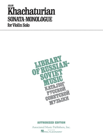 Khachaturian: Sonata-Monologue Violin Solo