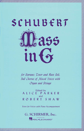Schubert Mass in G SATB