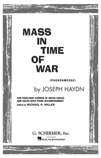 Haydn Mass in Time of War (Paukenmesse) SATB