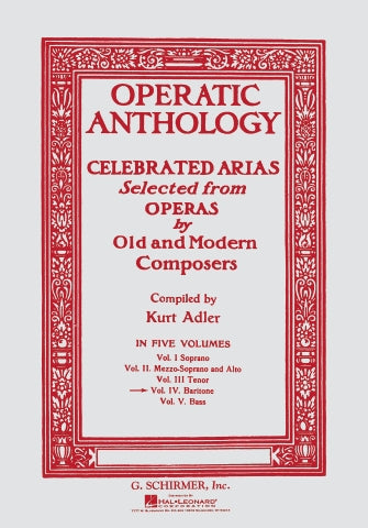 Operatic Anthology - Volume 4 Baritone