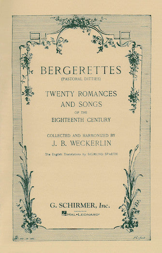 Weckerlin Bergerettes - Pastoral Ditties