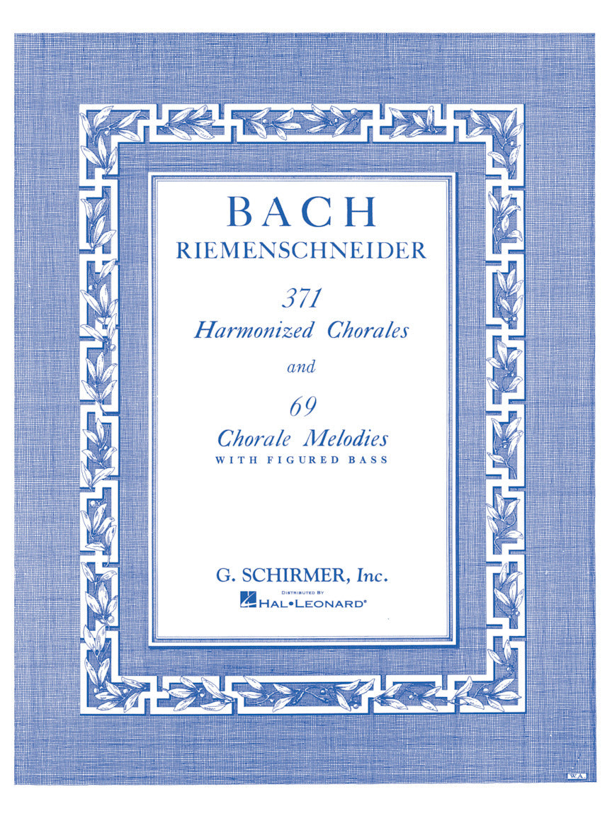 Bach 371 Harmonized Chorales and 69 Chorale Melodies W/Figured Bass