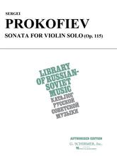 Prokofiev Sonata, Op. 115 Violin Solo