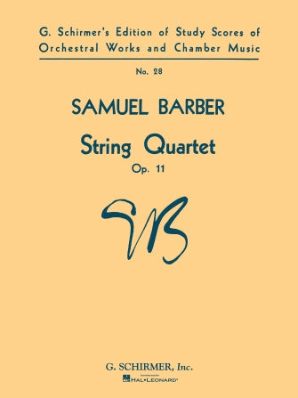Barber String Quartet, Op. 11 Score
