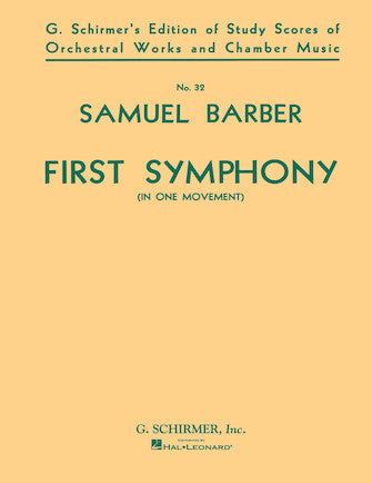 Barber Symphony No. 1, Op. 9 (In 1 Movement) Study Score