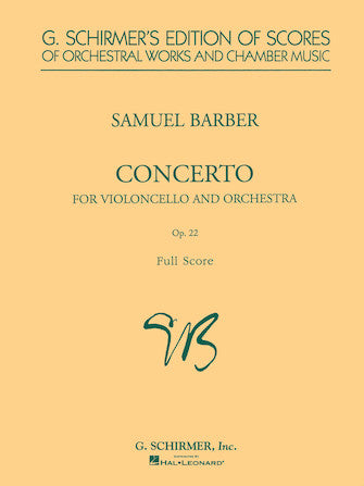 Barber Cello Concerto Op. 22 Study Score