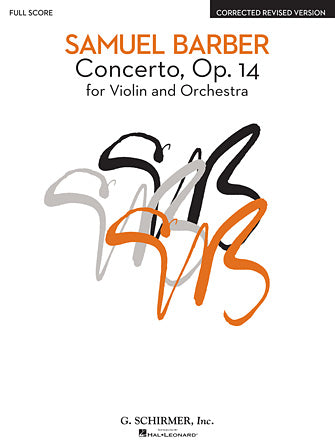 Barber Violin Concerto, Op. 14 Corrected Revised Version Full Score