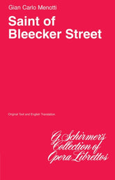 Menotti The Saint of Bleecker Street Libretto
