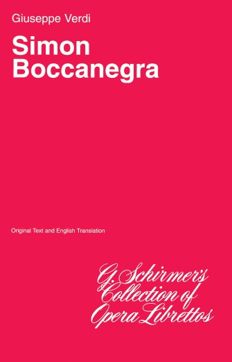 Verdi Simon Boccanegra Libretto
