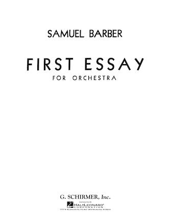 Barber: First Essay for Orchestra