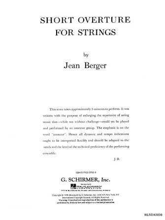 Berger Short Overture for Strings