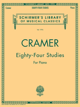 Cramer 84 Studies for Piano (Books 1-4 Complete)