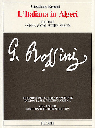 Rossini L'Italiana in Algeri Vocal Score