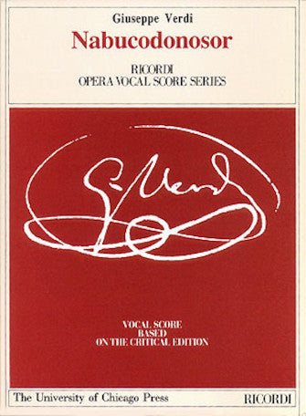 Verdi Nabucodonosor Vocal Score Nabucco Critical Edition