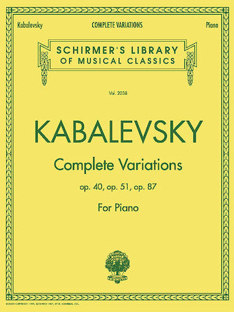Kabalevsky Complete Variations Piano Solo
