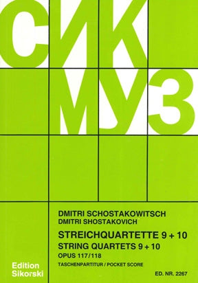 Shostakovich String Quartets, Nos. 9-10 Study Score