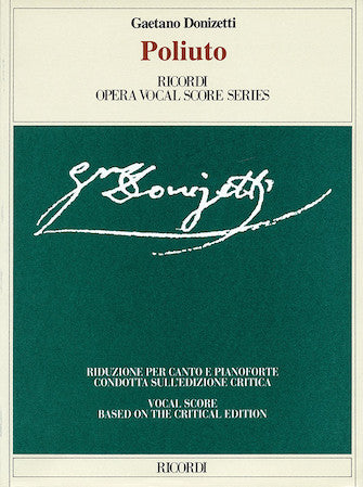Donizetti Poliuto Vocal Score
