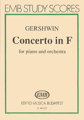 Gershwin Concerto in F for Piano and Orchestra Study Score
