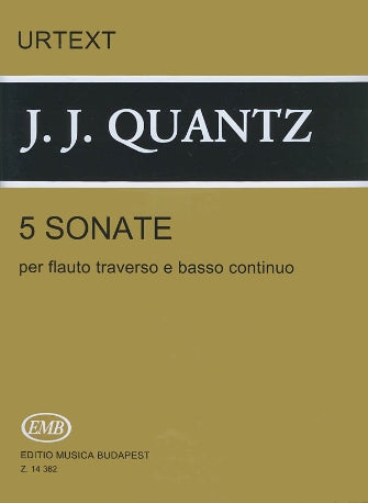 Quantz Five Sonatas for Flute and Basso Continuo