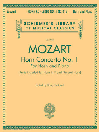 Mozart Concerto No. 1, K. 412 for Horn