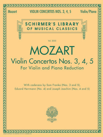 Mozart Violin Concertos Nos. 3, 4, 5
