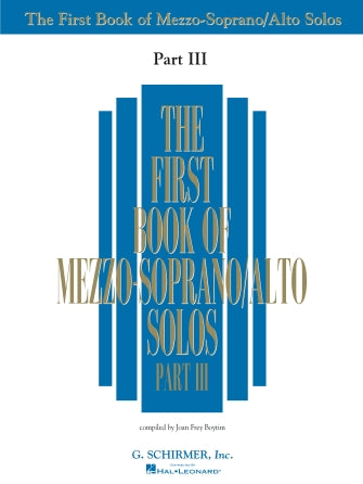 First Book of Mezzo-Soprano Solos - Part III