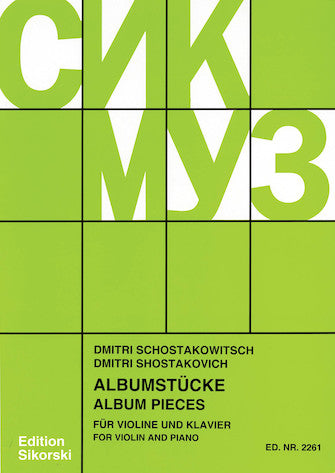 Shostakovich Album Pieces Violin and Piano
