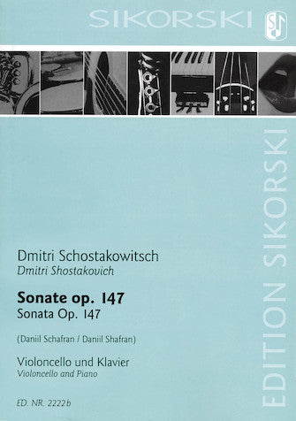 Shostakovich Sonata for Violoncello and Piano